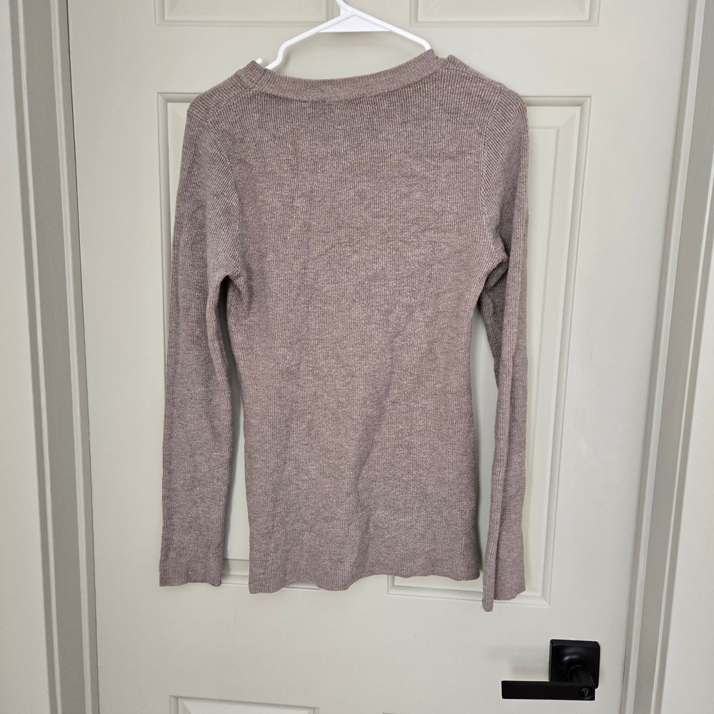 Cyrus Women's Long Sleeve Taupe Sweater